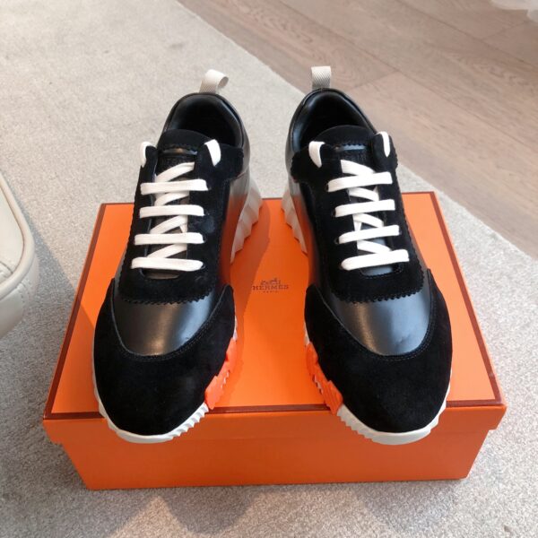 Hermes Classic Couple's Cowhide Leather Casual Shoes - Image 2