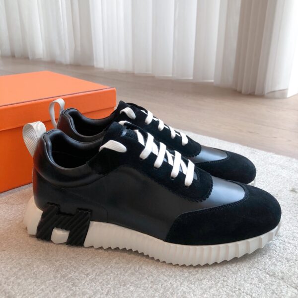 Hermes Classic Couple's Cowhide Leather Casual Shoes - Image 3