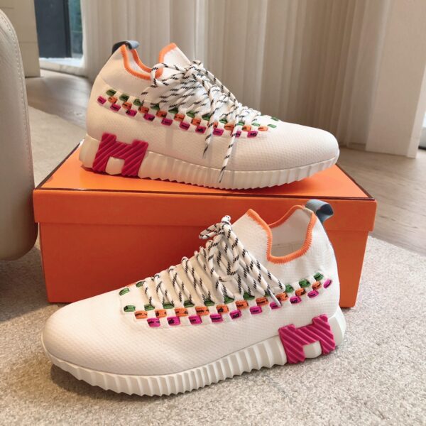 Hermes Classic Couple's Breathable Fabric Casual Shoes - Image 5