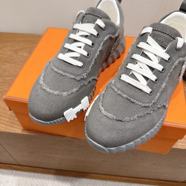 Hermes Classic Couple's Denim Casual Sport Shoes - Image 6