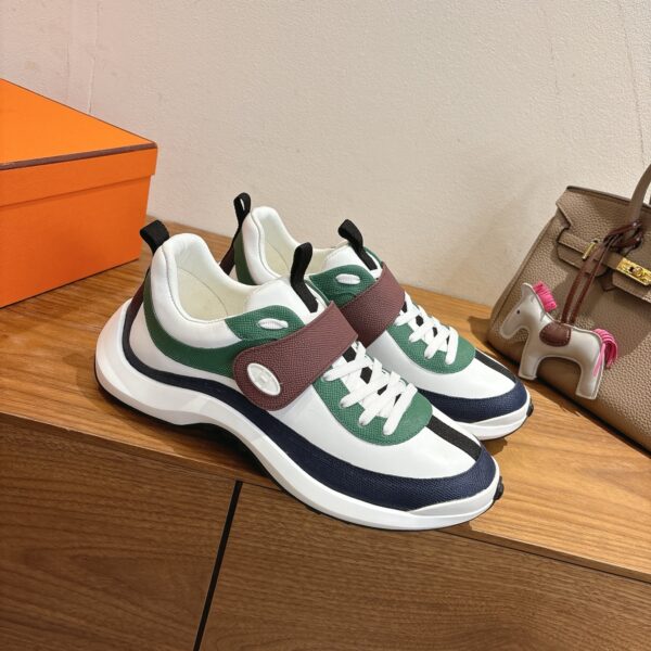 Hermes High Quality Couple's Cowhide Leather Casual Sport Shoes