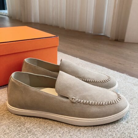 Hermes Suede Cowhide Leather Casual Shoes For Men And Women