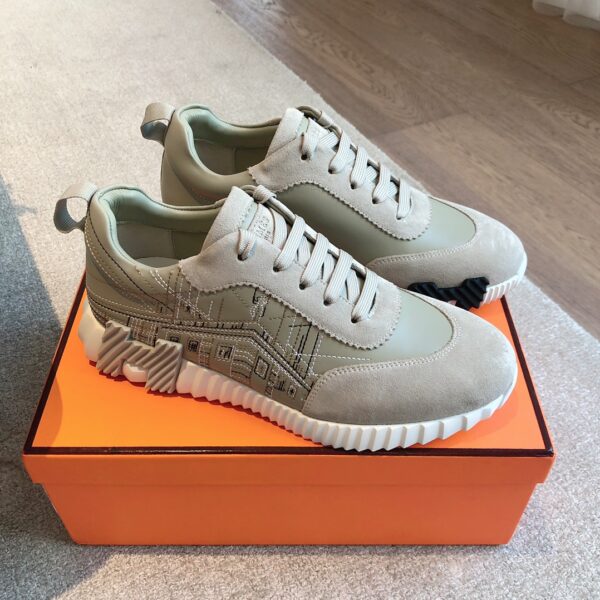Hermes New Suede Cowhide Leather Casual Shoes For Men And Women - Image 2