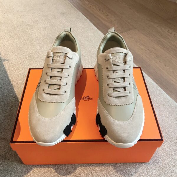Hermes New Suede Cowhide Leather Casual Shoes For Men And Women - Image 3