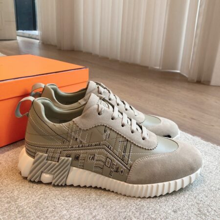 Hermes New Suede Cowhide Leather Casual Shoes For Men And Women