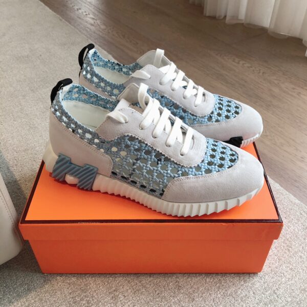 Hermes Hollow Out Handmade Weaving Casual Shoes For Men And Women - Image 2
