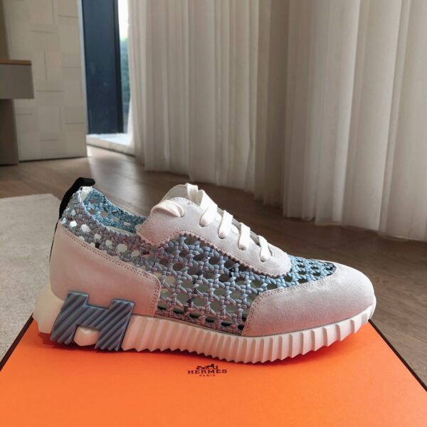 Hermes Hollow Out Handmade Weaving Casual Shoes For Men And Women - Image 4