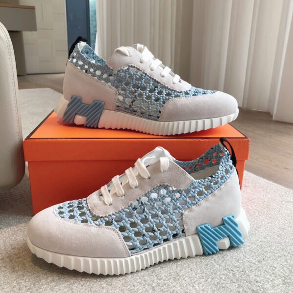 Hermes Hollow Out Handmade Weaving Casual Shoes For Men And Women - Image 5
