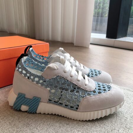 Hermes Hollow Out Handmade Weaving Casual Shoes For Men And Women
