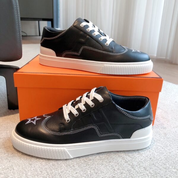 Hermes Autumn And Winter Cowhide Leather Casual Shoes For Couple - Image 5