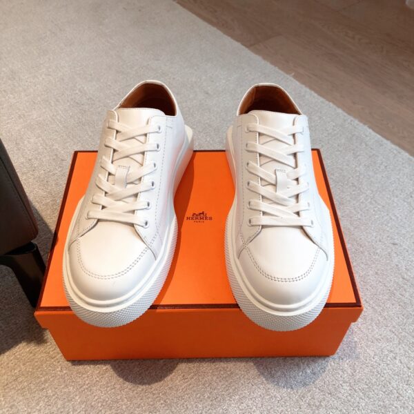Hermes Cowhide Leather Casual Shoes For Couple - Image 2