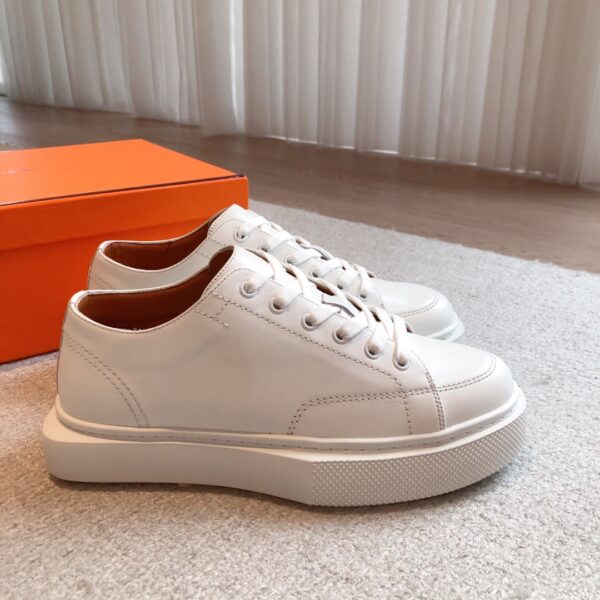 Hermes Cowhide Leather Casual Shoes For Couple - Image 3