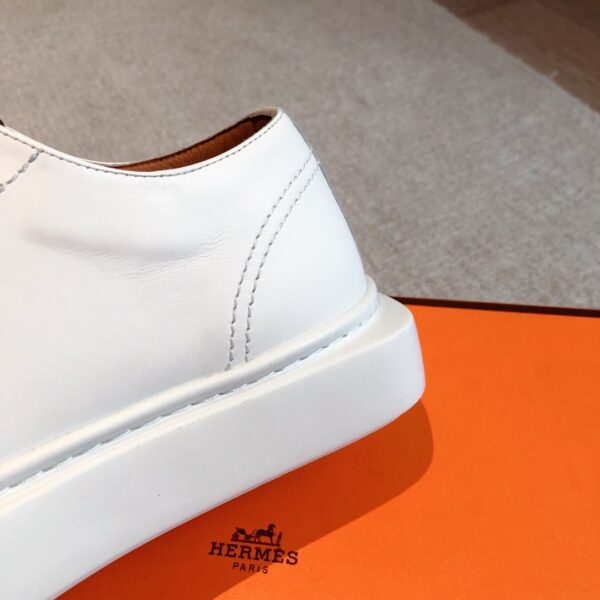 Hermes Cowhide Leather Casual Shoes For Couple - Image 7