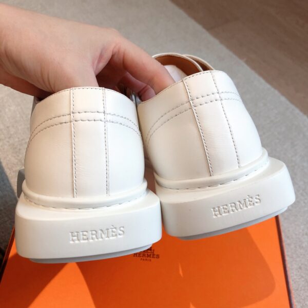 Hermes Cowhide Leather Casual Shoes For Couple - Image 8