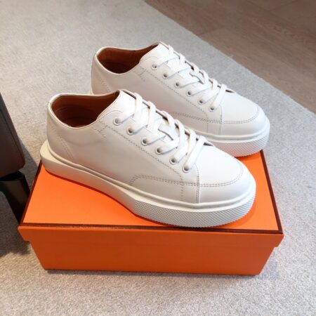 Hermes Cowhide Leather Casual Shoes For Couple