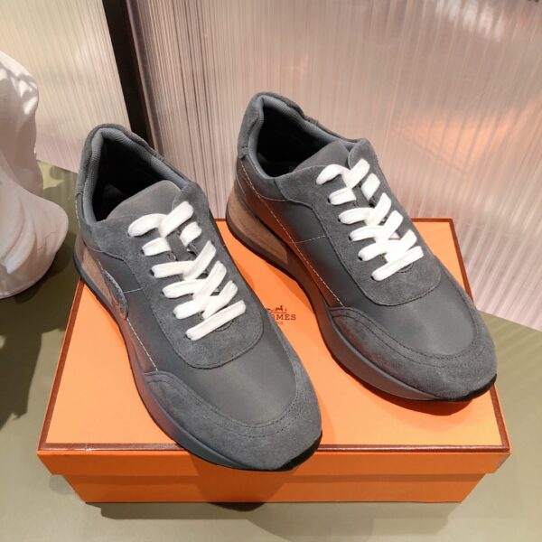 Hermes Cowhide Leather Casual Sport Shoes For Couple - Image 2