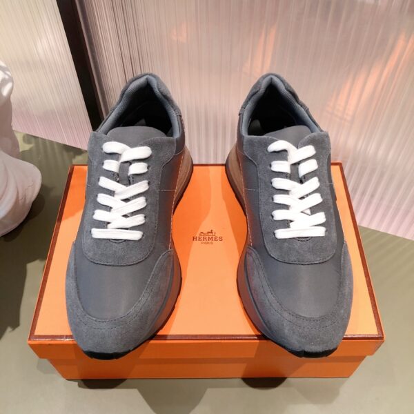 Hermes Cowhide Leather Casual Sport Shoes For Couple - Image 3
