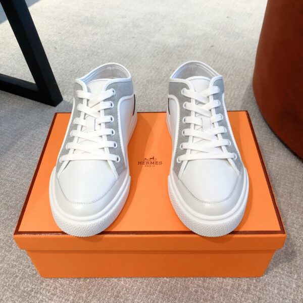 Hermes New Cowhide Leather Casual Sport Shoes For Couple - Image 2