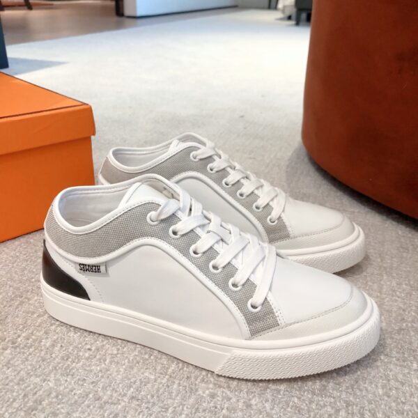 Hermes New Cowhide Leather Casual Sport Shoes For Couple - Image 3