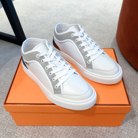 Hermes New Cowhide Leather Casual Sport Shoes For Couple