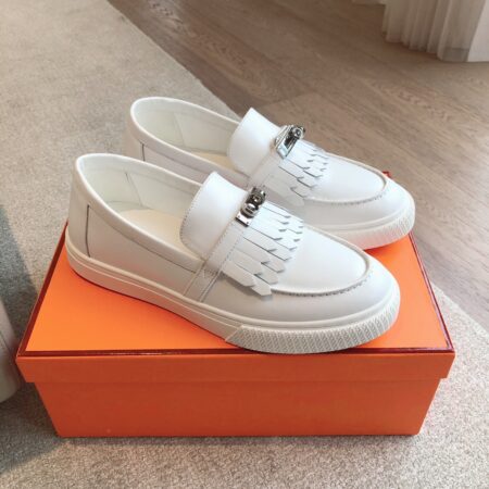 Hermes New Cowhide Leather Casual Sport Shoes For Men And Women