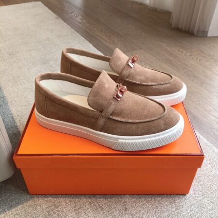 Hermes Fashion Cowhide Leather Casual Shoes For Men And Women