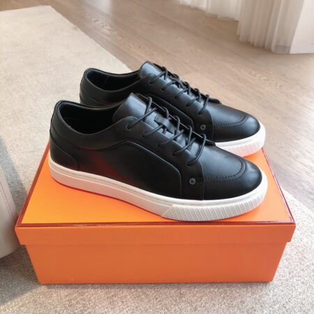 Hermes New Fashion Couple's Cowhide Leather Casual Shoes