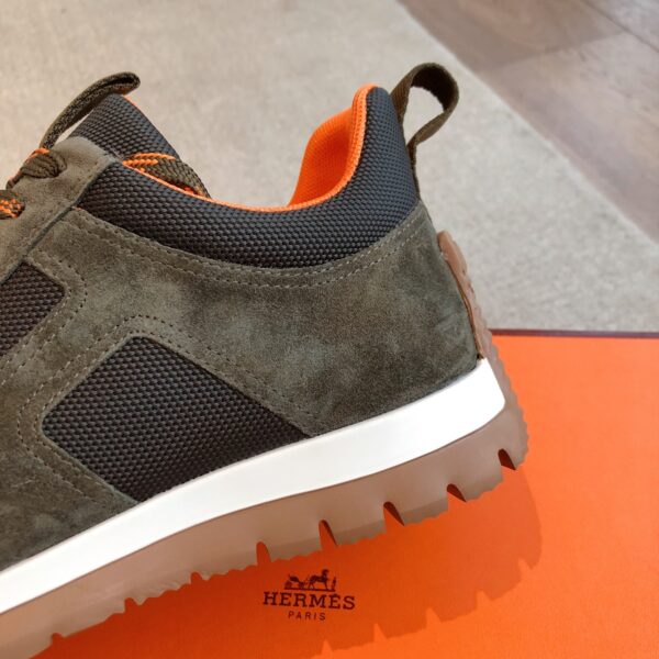 Hermes New Couple's Suede Cowhide Leather Casual Sport Shoes - Image 7