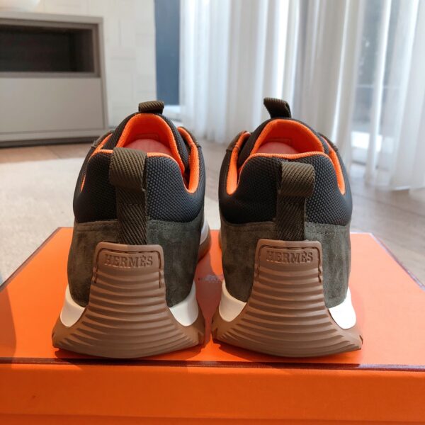 Hermes New Couple's Suede Cowhide Leather Casual Sport Shoes - Image 8