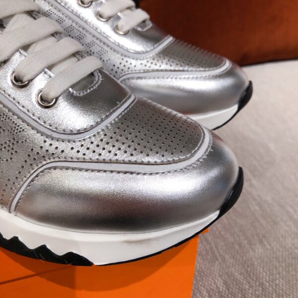 Hermes Couple's Ventilate Cowhide Leather Casual Sport Shoes - Image 6
