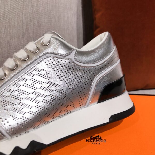 Hermes Couple's Ventilate Cowhide Leather Casual Sport Shoes - Image 7