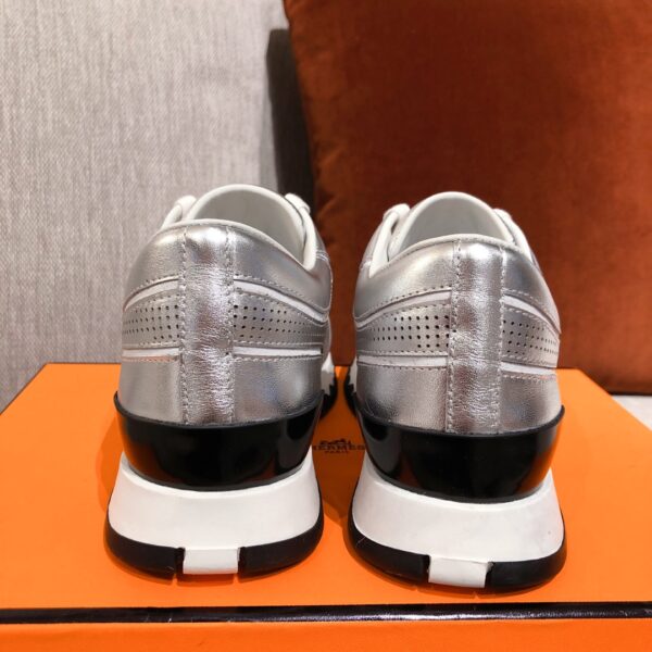 Hermes Couple's Ventilate Cowhide Leather Casual Sport Shoes - Image 8