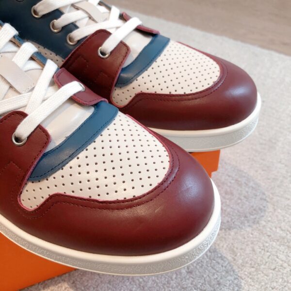 Hermes Couple's Ventilate Cowhide Leather Sport Shoes - Image 6