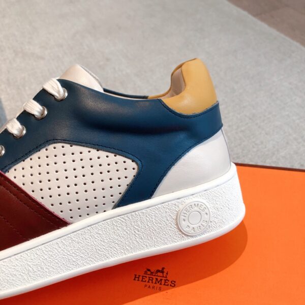 Hermes Couple's Ventilate Cowhide Leather Sport Shoes - Image 7