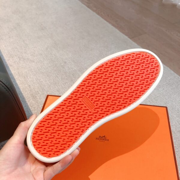 Hermes Couple's Ventilate Cowhide Leather Sport Shoes - Image 9