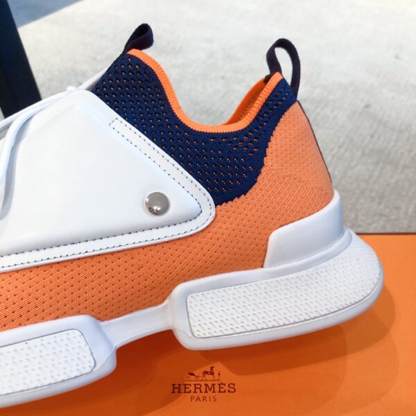 Hermes Men's Breathable Fabric And Cowhide Leather Sport Shoes - Image 7