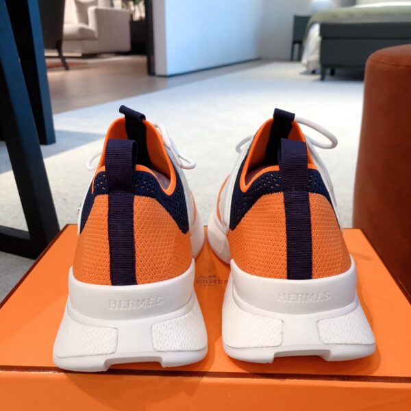 Hermes Men's Breathable Fabric And Cowhide Leather Sport Shoes - Image 8