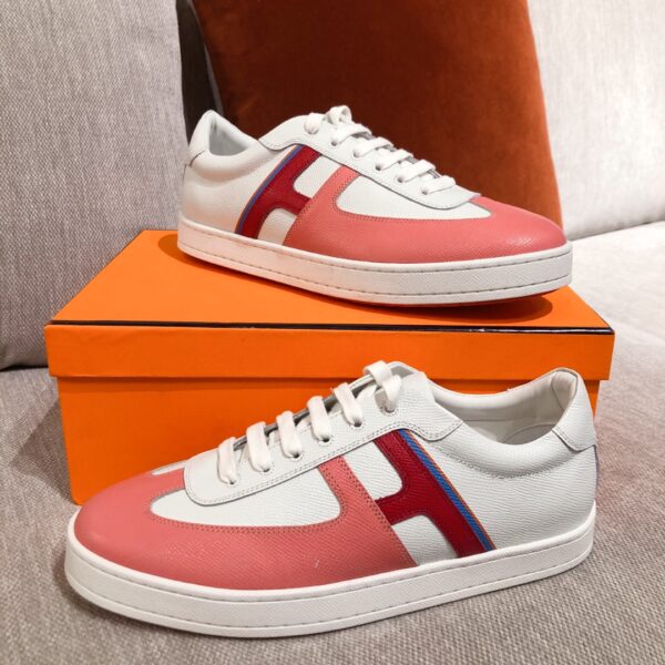 Hermes Women's Cowhide Leather Casual Sport Shoes - Image 5