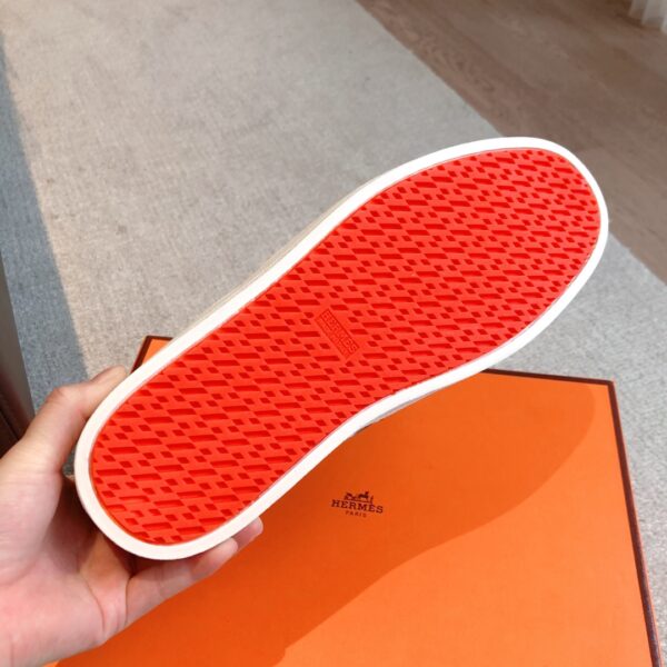 Hermes Couple's Autumn And Winter Cowhide Leather Sport Shoes - Image 9