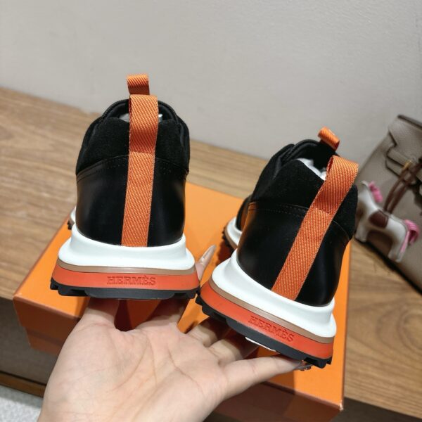 Hermes Autumn And Winter Breathable Fabric And Cowhide Leather Sport Shoes - Image 8