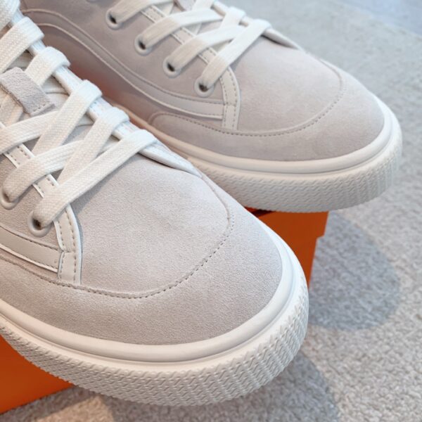 Hermes High Top Suede Cowhide Leather Casual Sport Shoes For Men And Women - Image 6