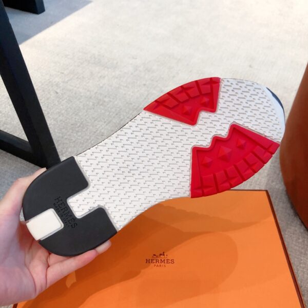 Hermes Couple‘s Fashion Cowhide Leather Casual Sport Shoes - Image 9