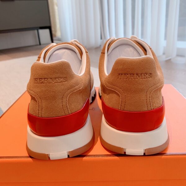 Hermes Couple‘s New Cowhide Leather Casual Sport Shoes - Image 8