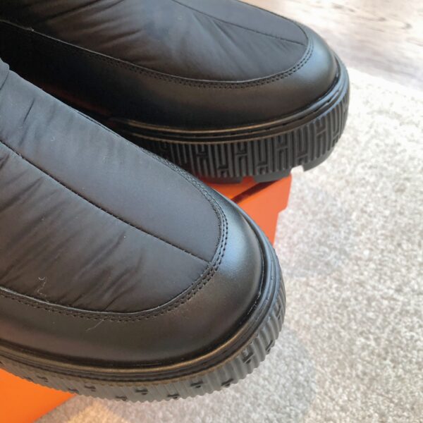 Hermes Classic Couple‘s Autumn And Winter Knitted Fabric Boots - Image 6