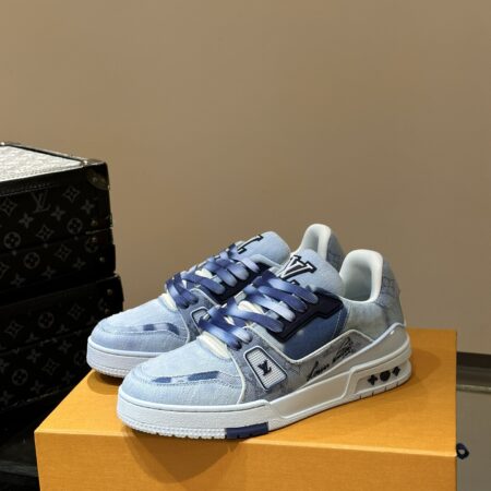Louis Vuitton Trainer Canvas Aging Casual Sports Shoes