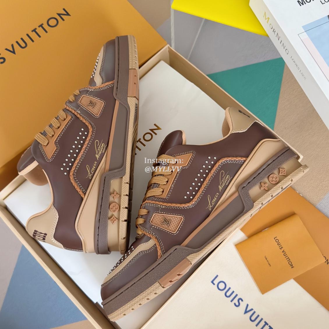 Louis Vuitton Men's Trainer Cowhide Leather Casual Sports Shoes - Image 7