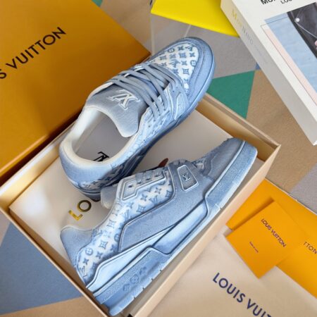 Louis Vuitton Trainer Retro Color Cowhide Leather Casual Sports Shoes
