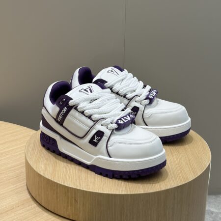 Louis Vuitton Couple's Trainer Maxi Series Smooth Cowhide Sports Shoes
