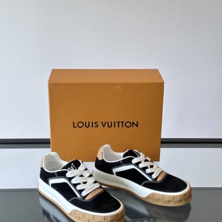 Louis Vuitton Men's New Slanted Suede Leather Sports Shoes