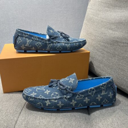Louis Vuitton High Quality Men's Denim Dress Shoes